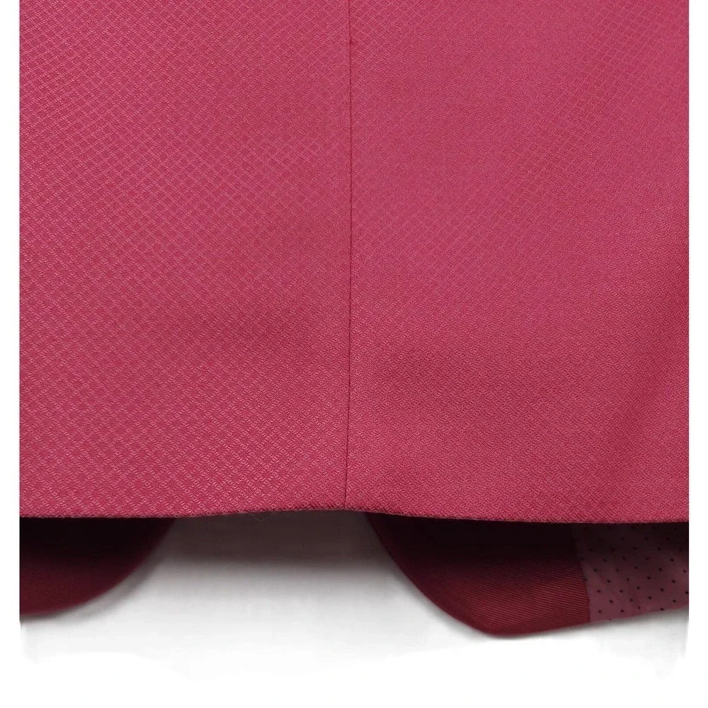 Alfani Mens Slim Fit Tuxedo Jacket Blazer 40L Red Rose Stretch Diamond Grid NWT